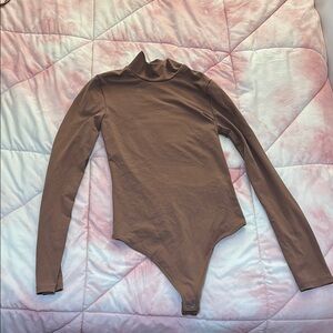 Abercrombie and Fitch Brown Long Sleeve Bodysuit Size XS